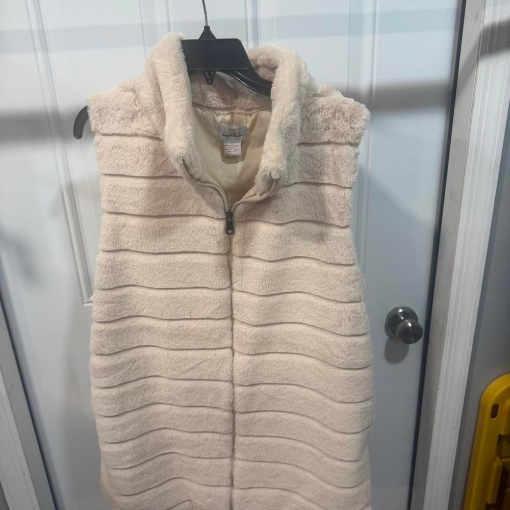 White Faux Fur Women's Vest